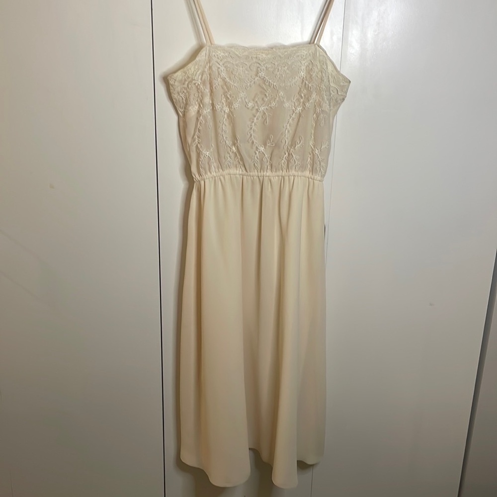 Vintage Ivory/Cream Lace Midi Dress